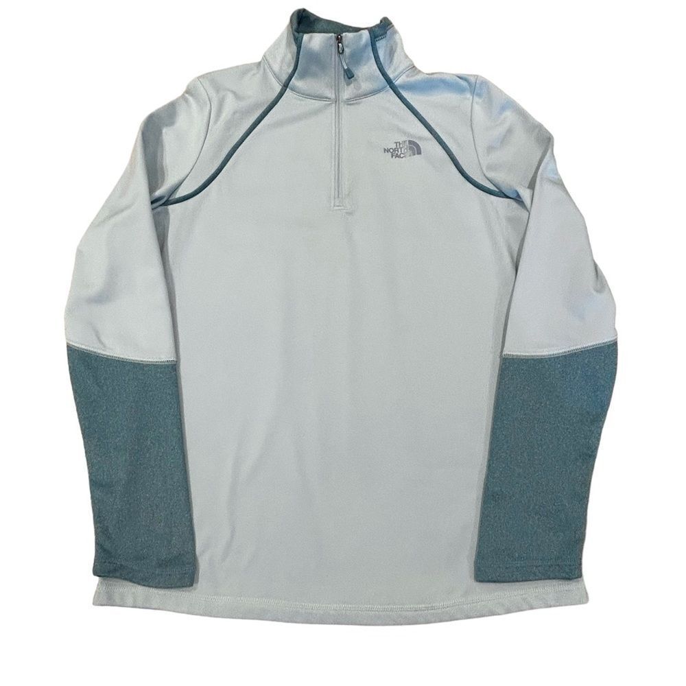 The North Face Women’s Light Turquoise Zip‎ Up Sweatshirt M